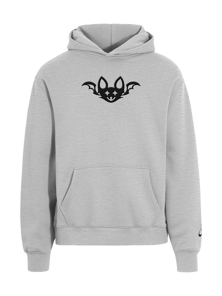 Black Embroidered Bat Unisex Oversized Hoodie product image (1)