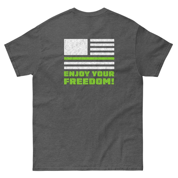 Enjoy Your Freedom Cannabis T-Shirt: Grey product image (2)