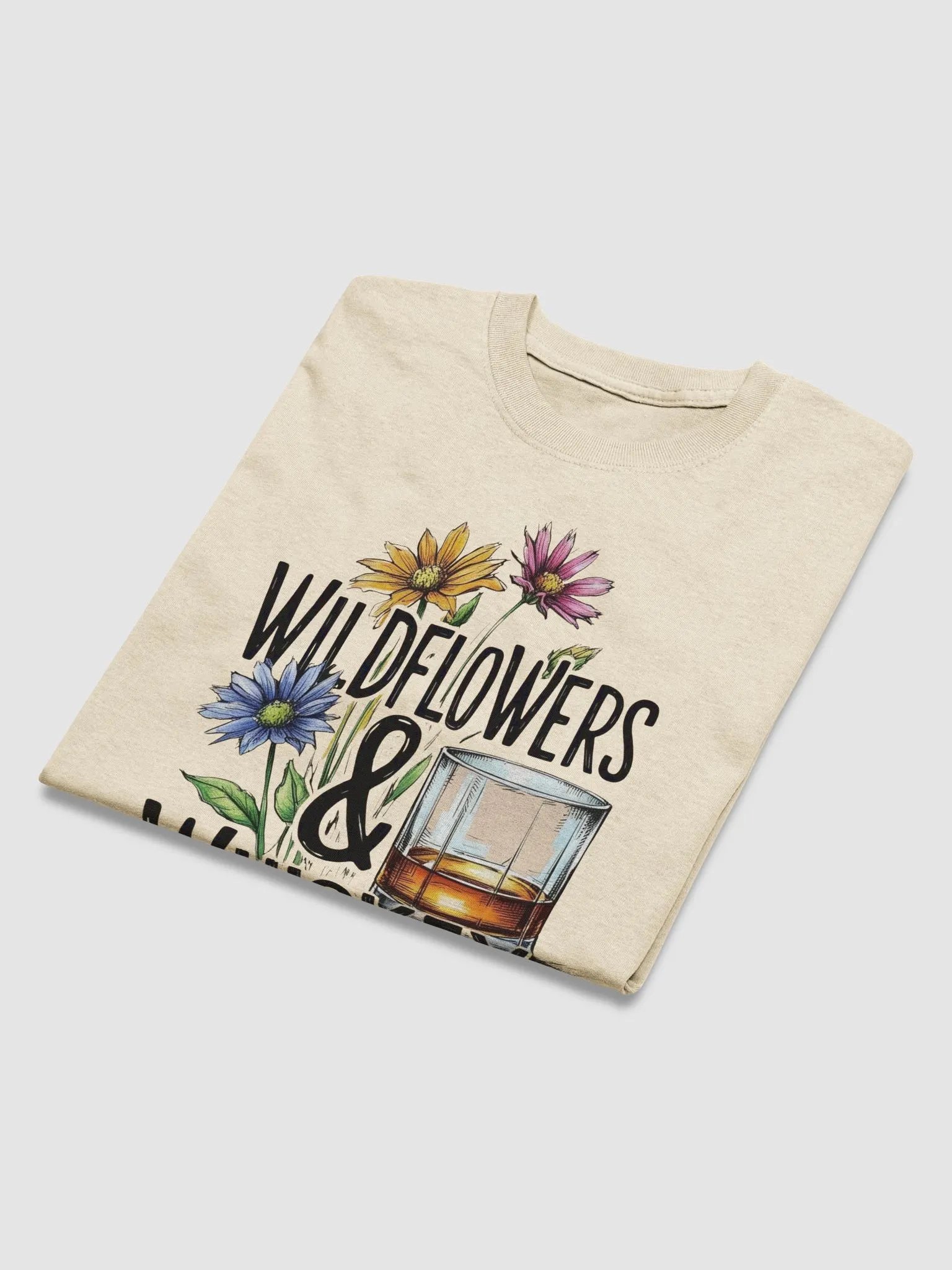 Wildflowers And Whiskey Western Graphic Tee For Women Whiskey Lovers product image (4)