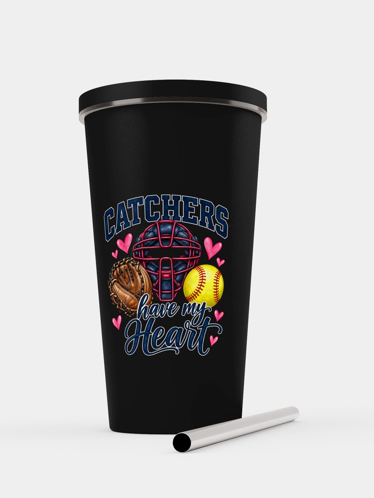 Catchers Have My Heart Tumbler | Softball Mom Cup product image (5)