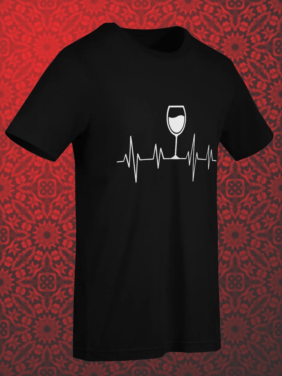 Pulse Wine Glass T-Shirt product image (3)