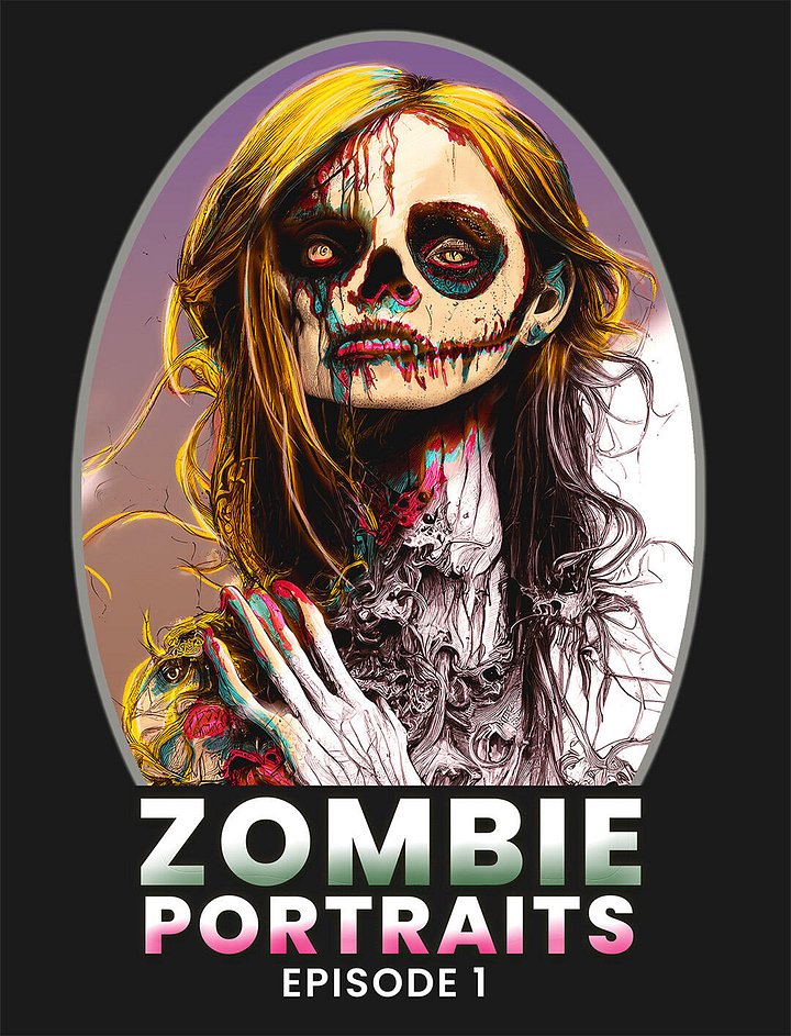Zombie Portrait Coloring Book product image (1)