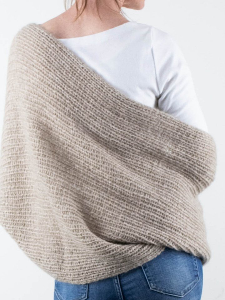 Oversized Crop Shrug Sweater - Foggy Moonlight product image (1)