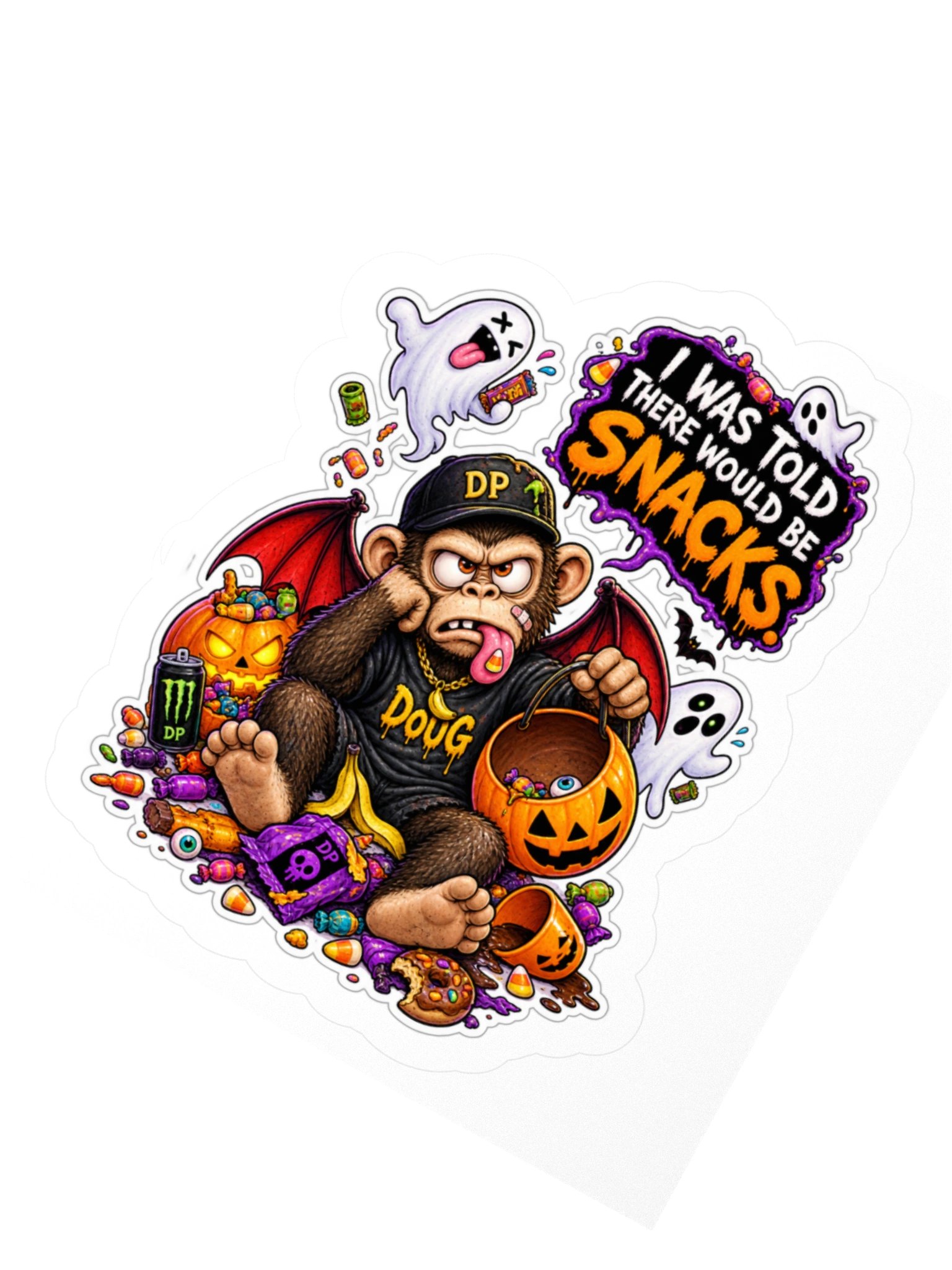 Doug Halloween Snacks 3" x 3" sticker product image (2)