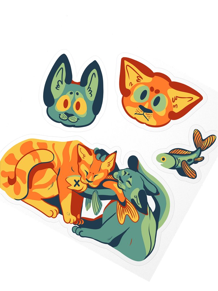 The Cats Of Greed Sticker Sheet product image (2)