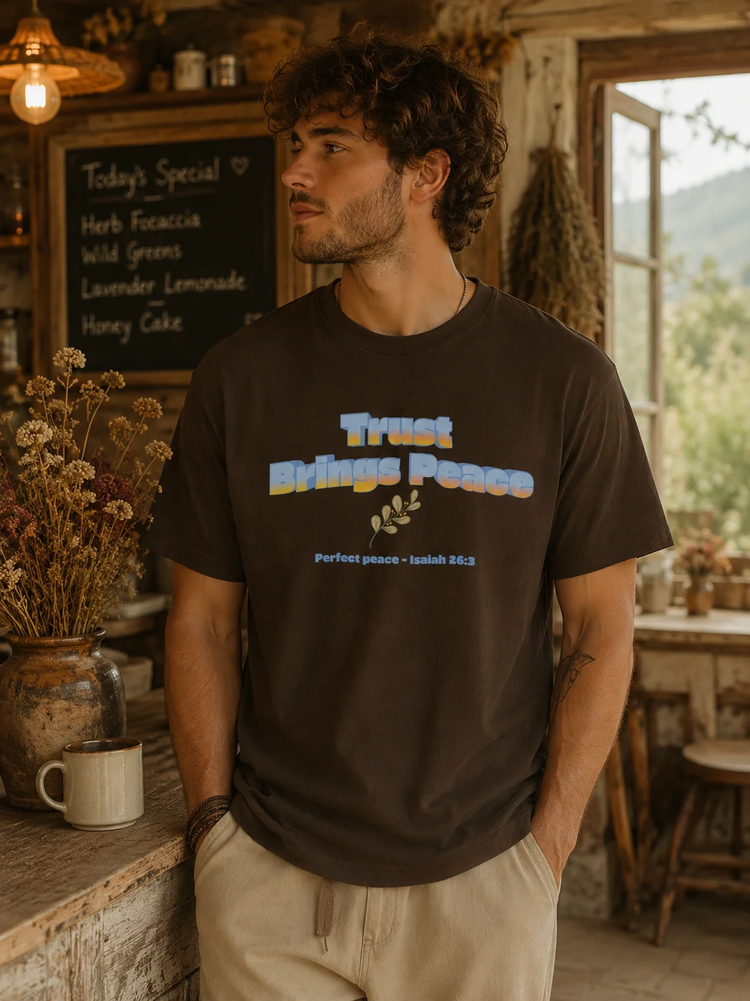 Trust Brings Peace Earthy T-shirt product image (3)