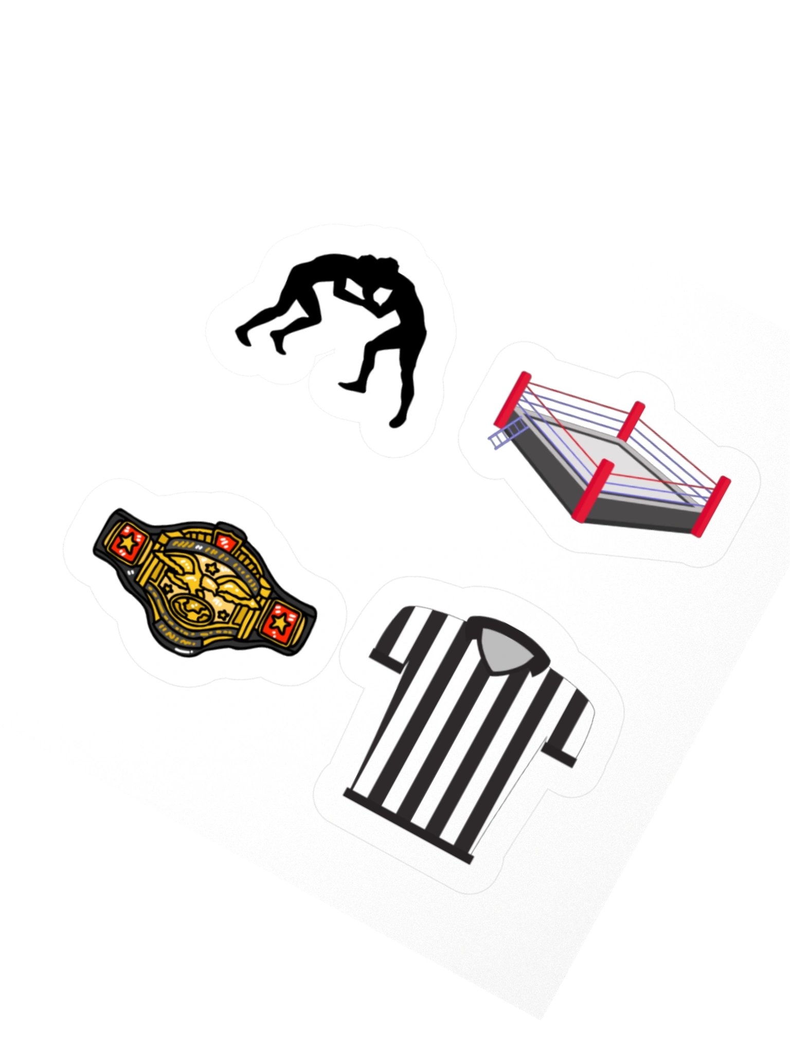 Wrestling Kiss Cut Sticker Set #1 product image (4)