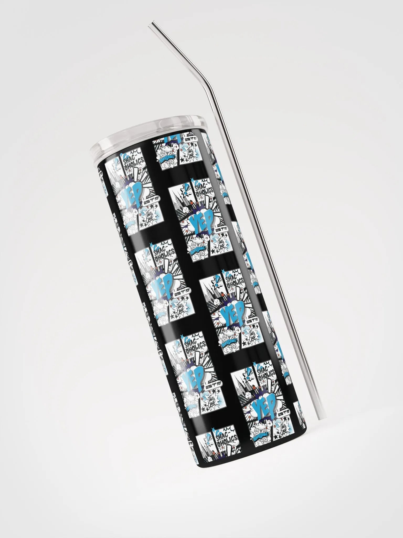 Shac-oholics Comic Blast Tumbler - Blue 