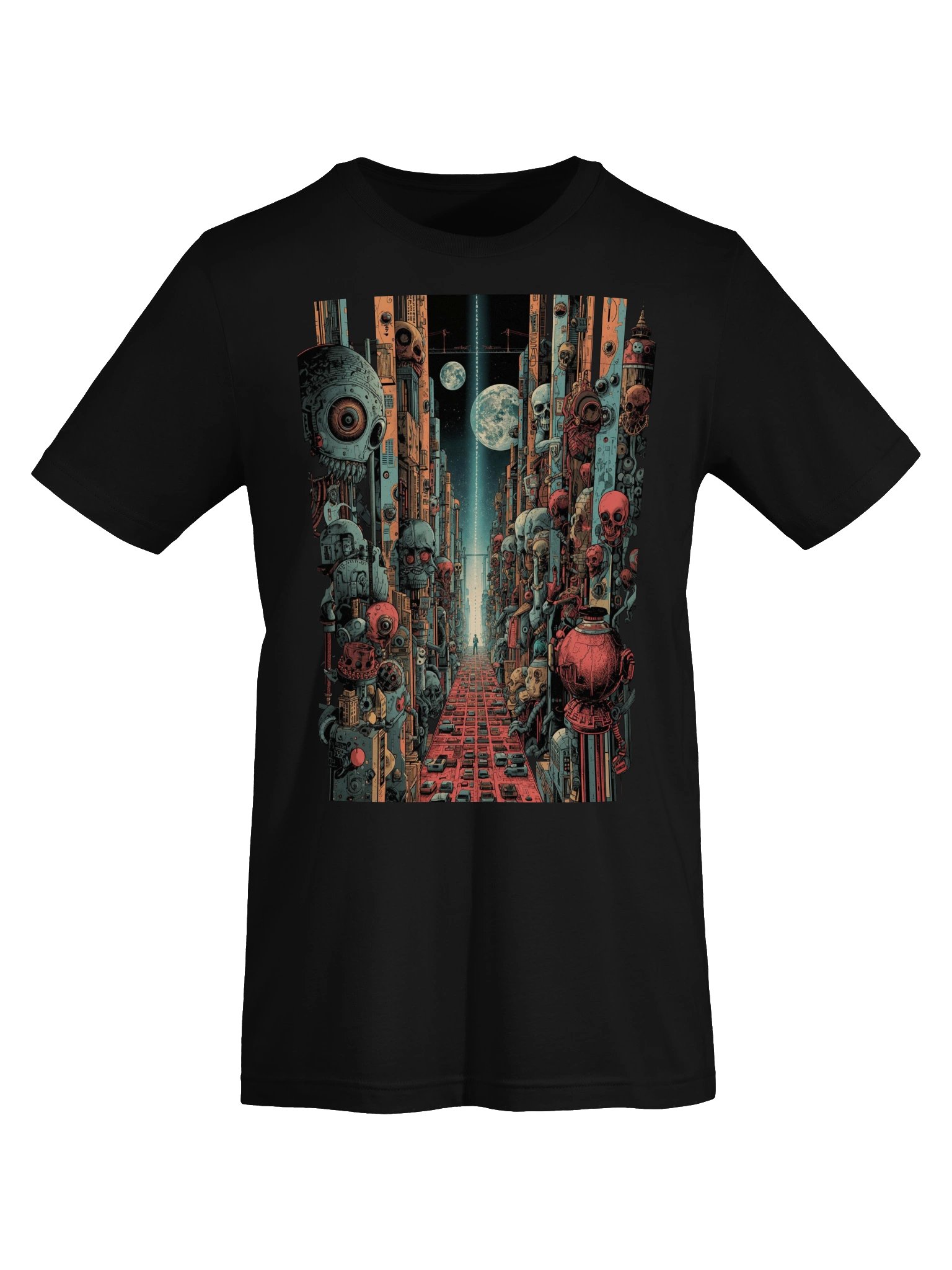 Dystopian Neon Cityscape Lightweight T-Shirt product image (4)