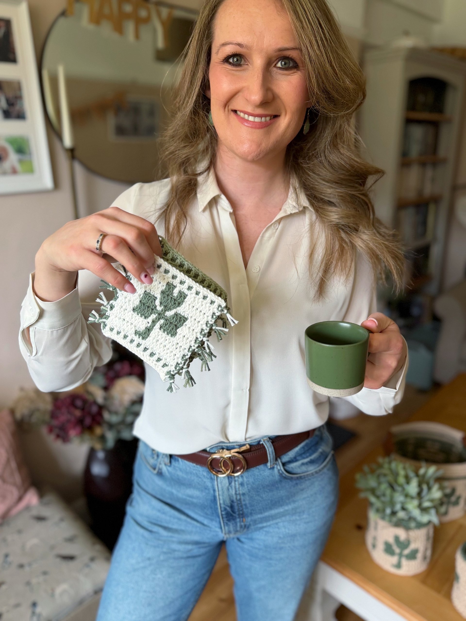 Shamrock Crochet Coaster Pattern product image (7)