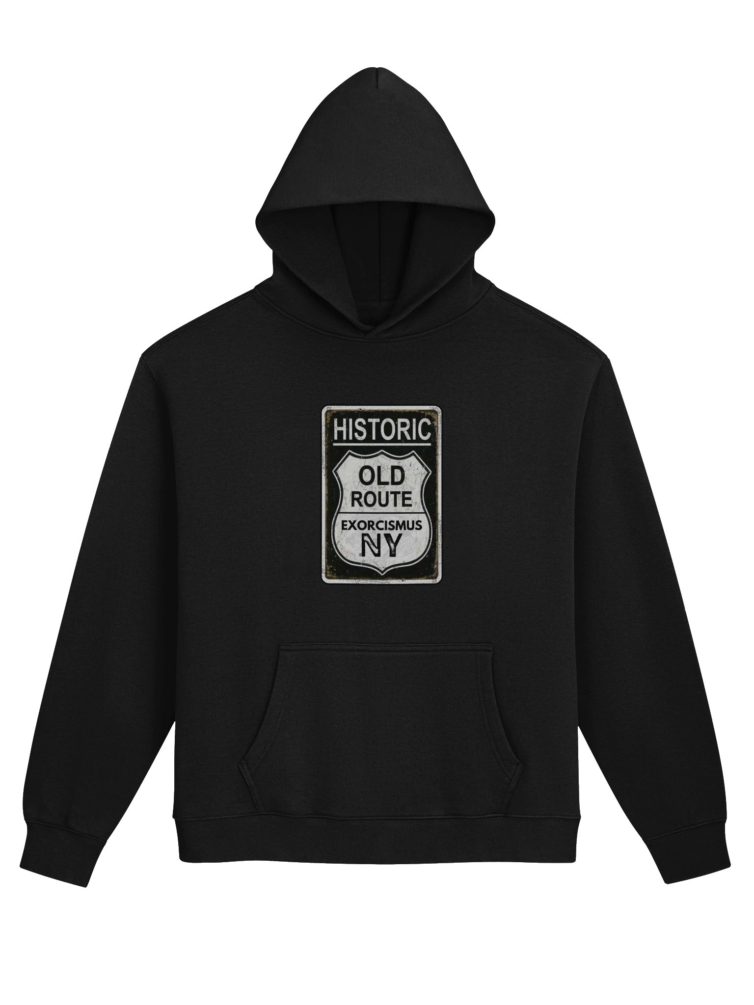 Vintage Exorcismus NY Road Sign Unisex Hoodie product image (1)
