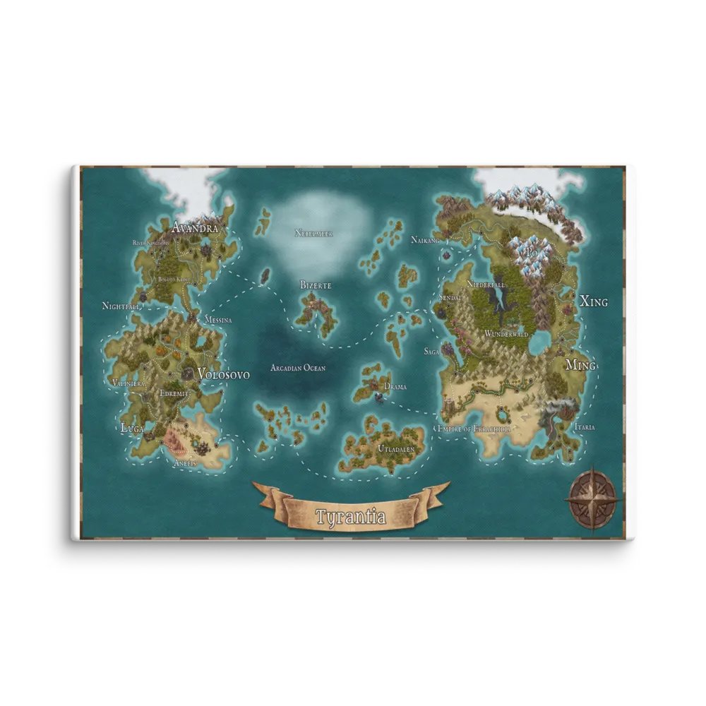 Tyrantia Map Canvas product image (1)