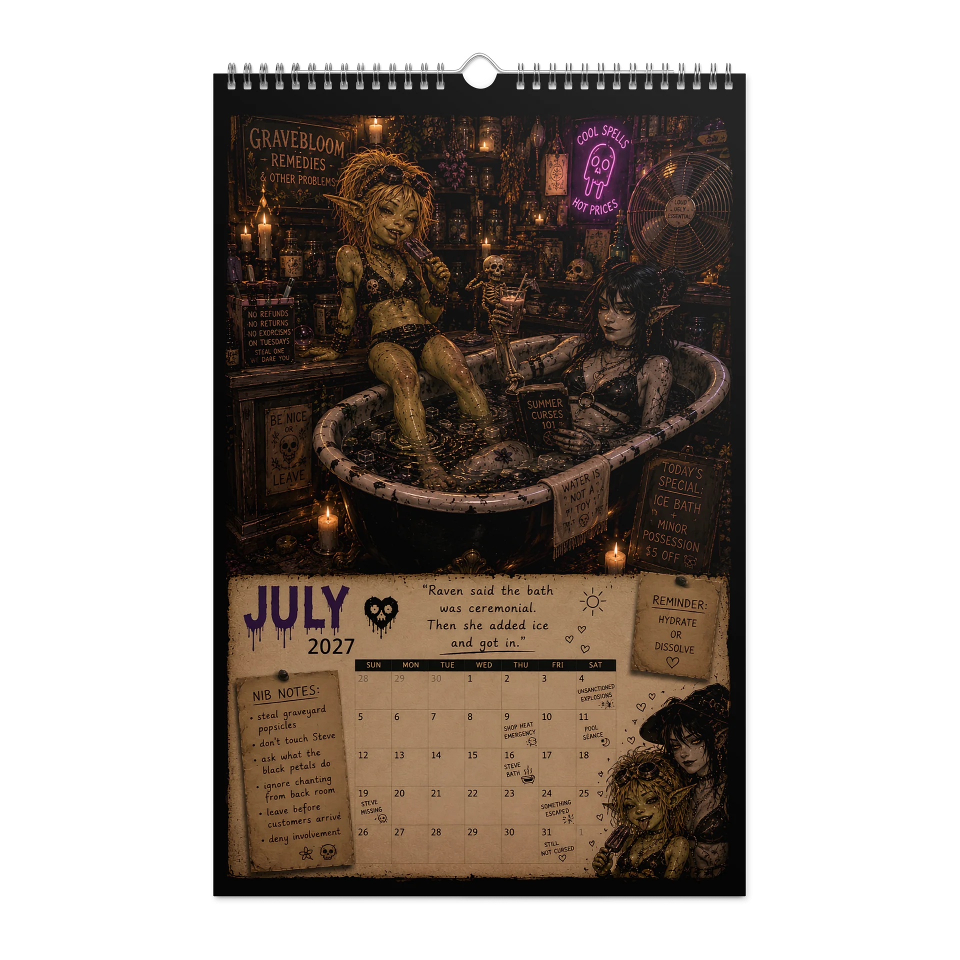 Nib 2027 Funny Hot Goblin Calendar product image (7)