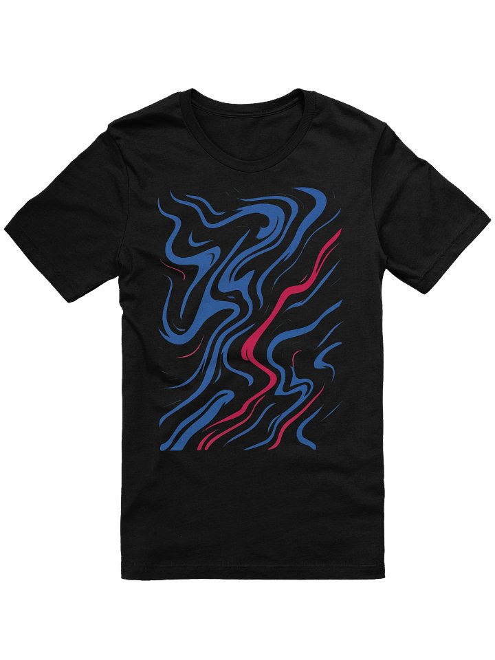 Fluid Blue and Pink Swirls Abstract T-Shirt product image (1)