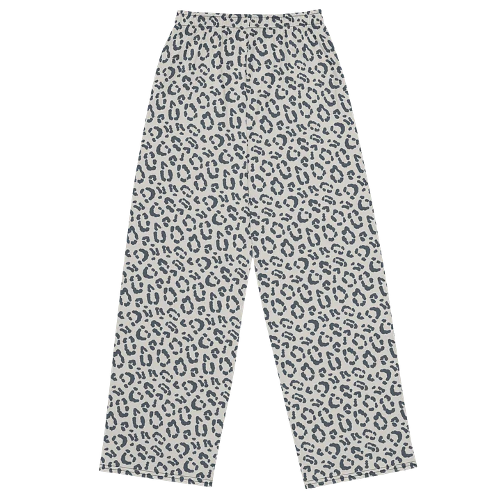 Bold Gray Leopard Print Unisex Wide-Leg Pants product image (2)