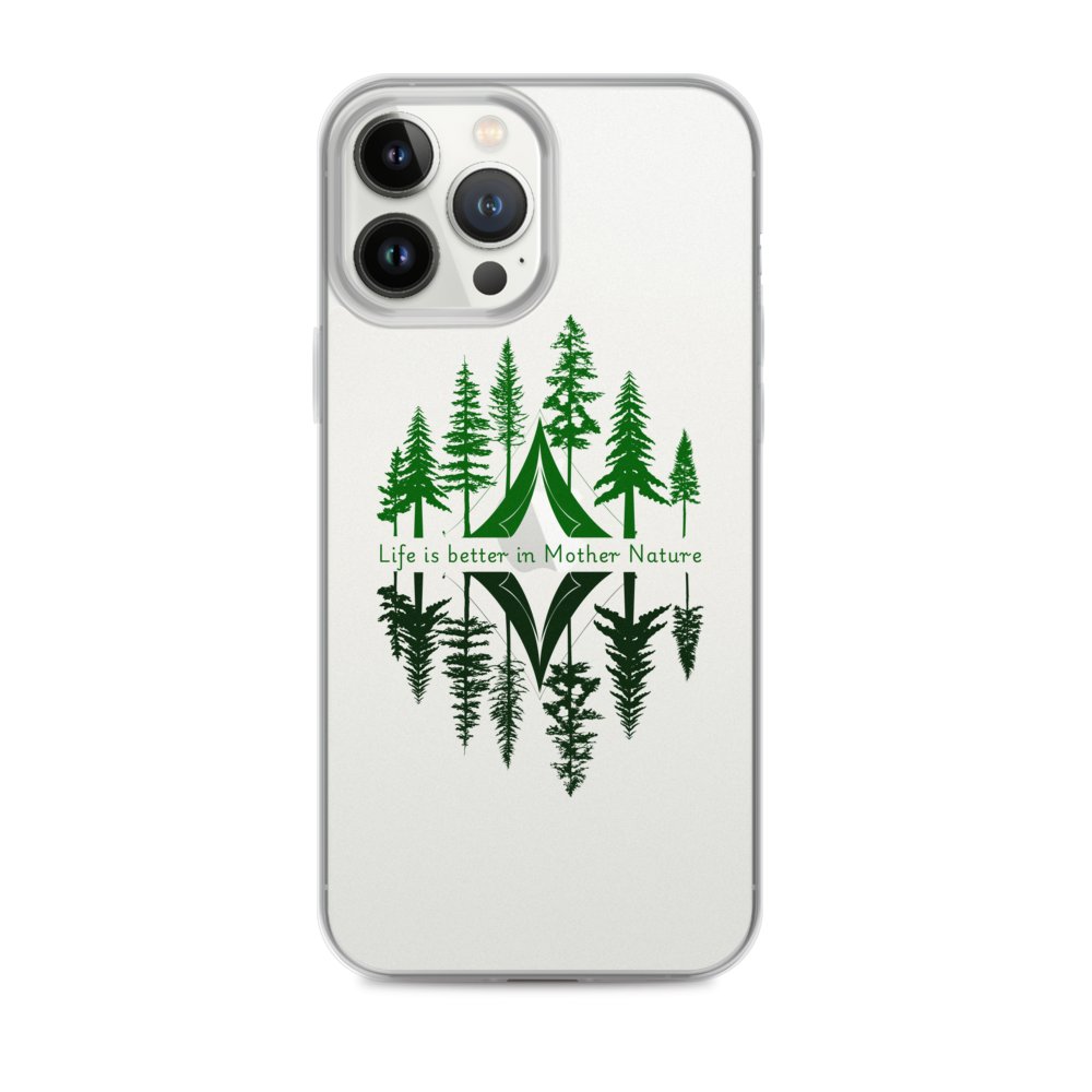Life is better in Mother Nature Clear iPhone Case ( Side -Morning- ) product image (1)