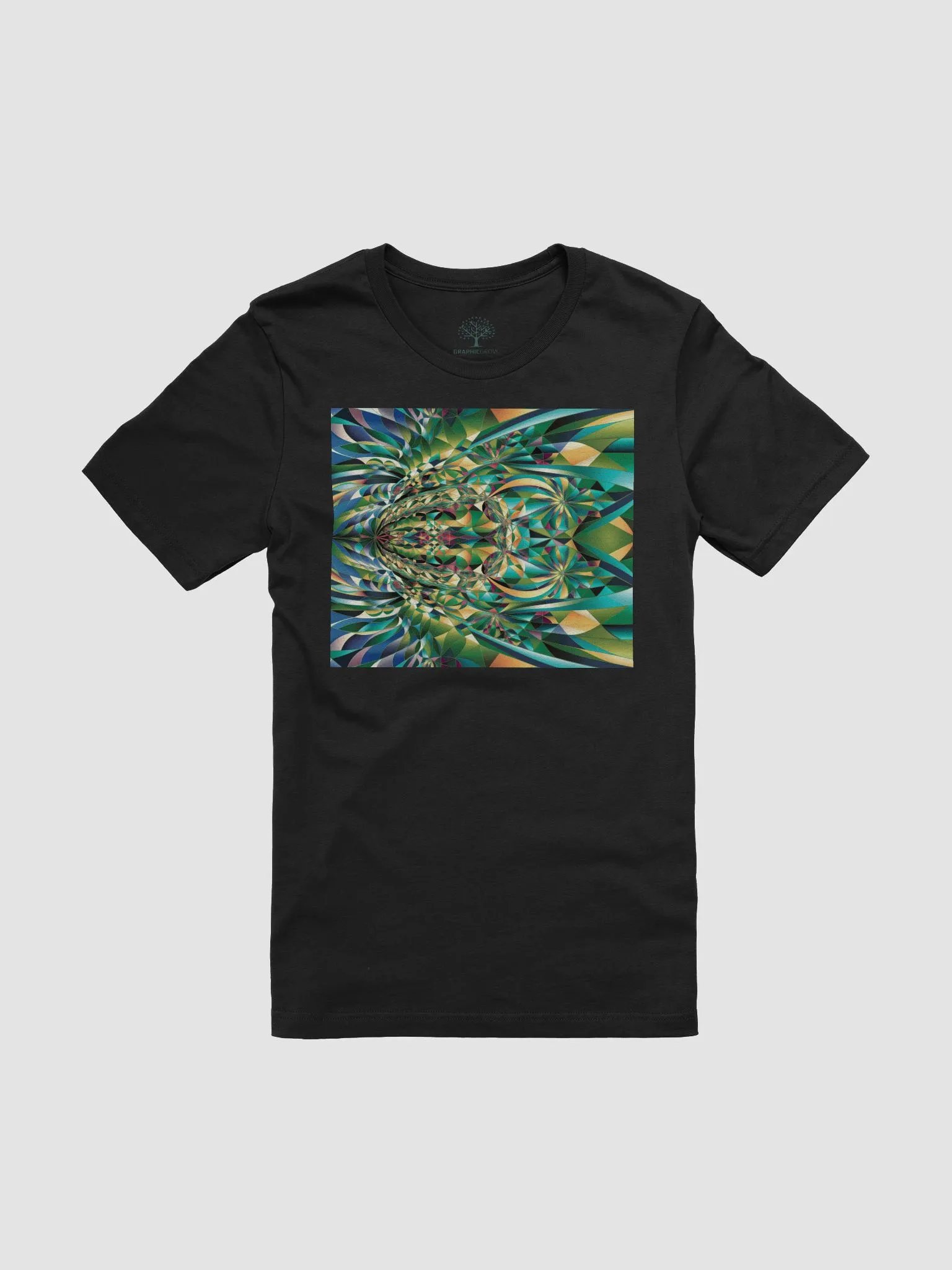 Graphic Grove - Unisex Vibrant Kaleidoscope Art T-Shirt product image (3)