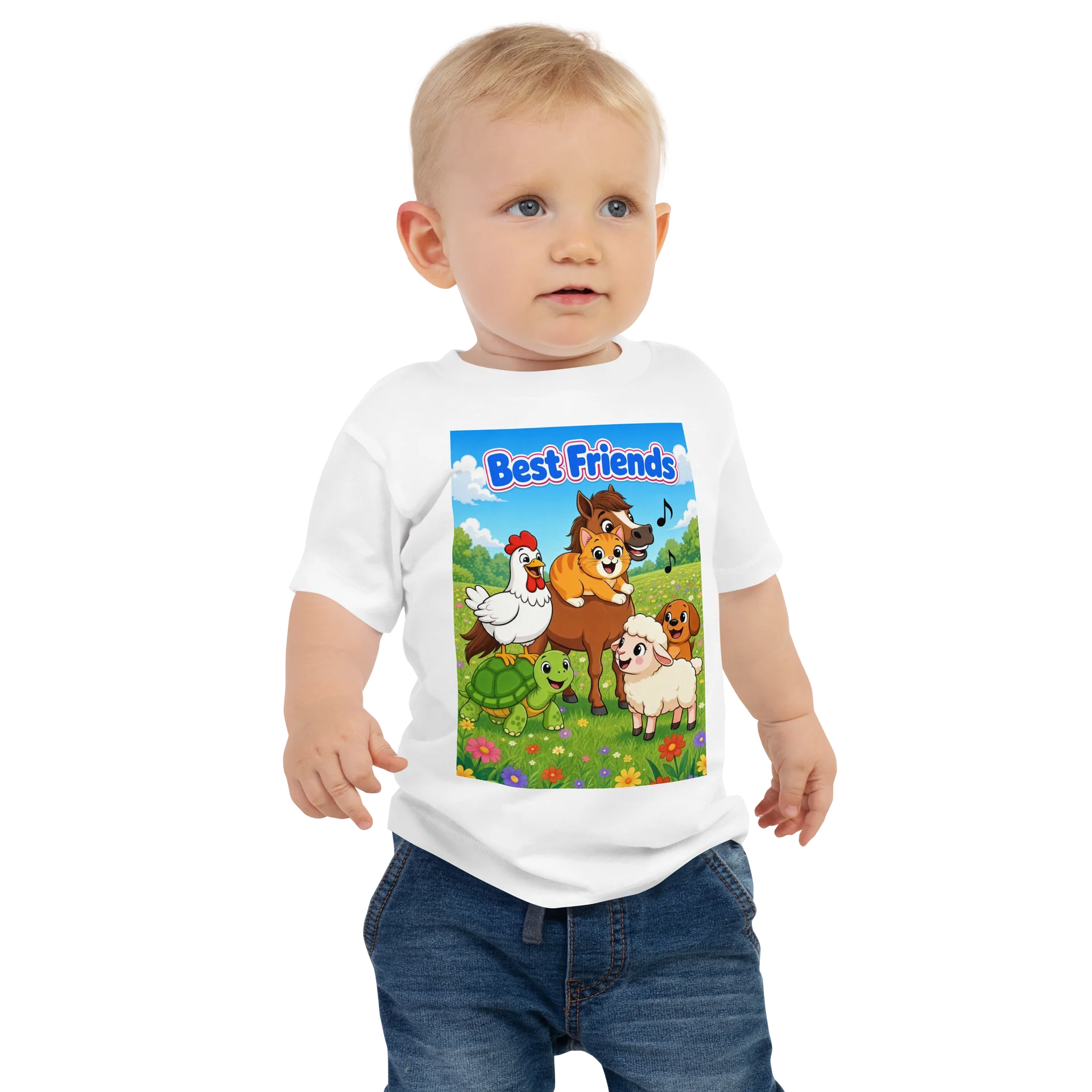 Cute Farm Friends Baby Tee product image (1)
