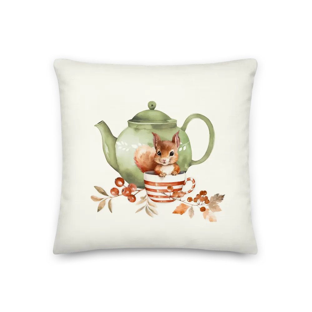 Teapot and Squirrel All-Over Print Pillow product image (1)