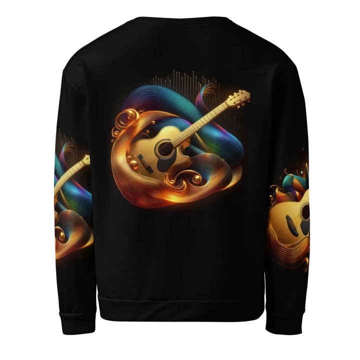 Golden Guitar Musical Instrument - All-Over Unisex Sweatshirt #2 product image (2)
