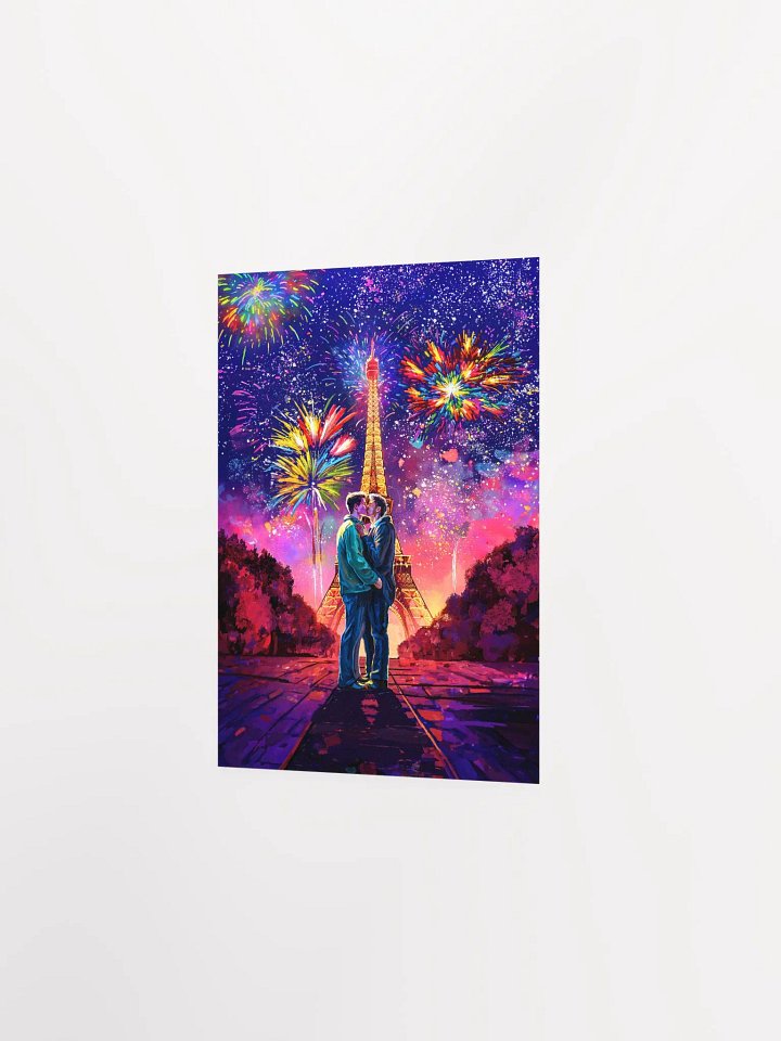 The Kiss In Paris - Romantic Gay Couple Studio Art Print product image (2)