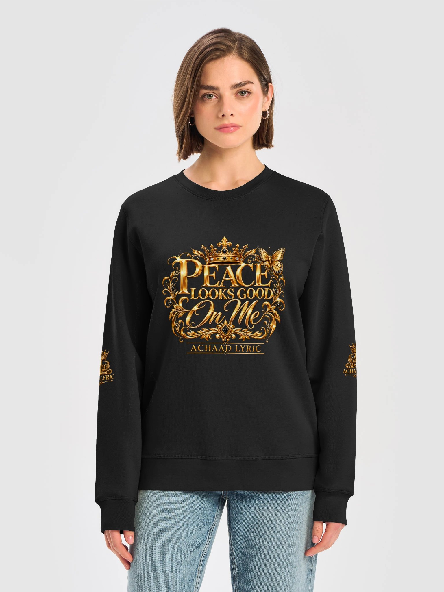 Peace Looks Good on Me | Royal Legacy Organic Sweatshirt product image (5)
