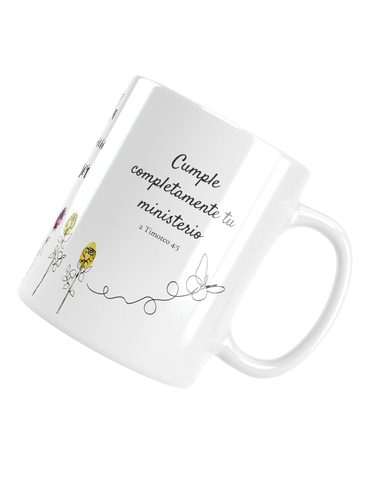Taza Escuela del Servicio de Precursor 2026 – 2 Timoteo 4:5 Floral Inspiradora product image (6)