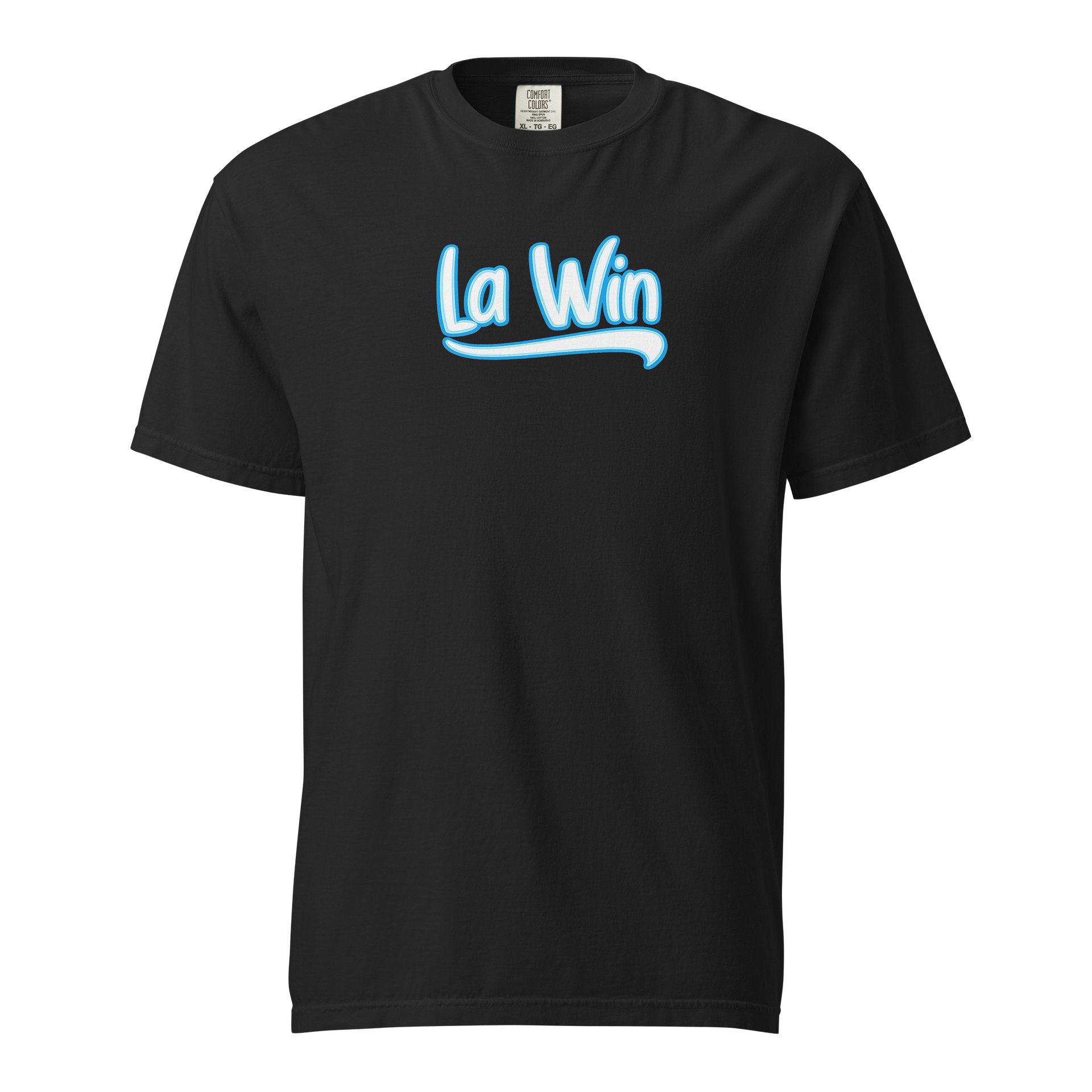 T-Shirt noir « La Win » blanc/bleu ciel product image (1)