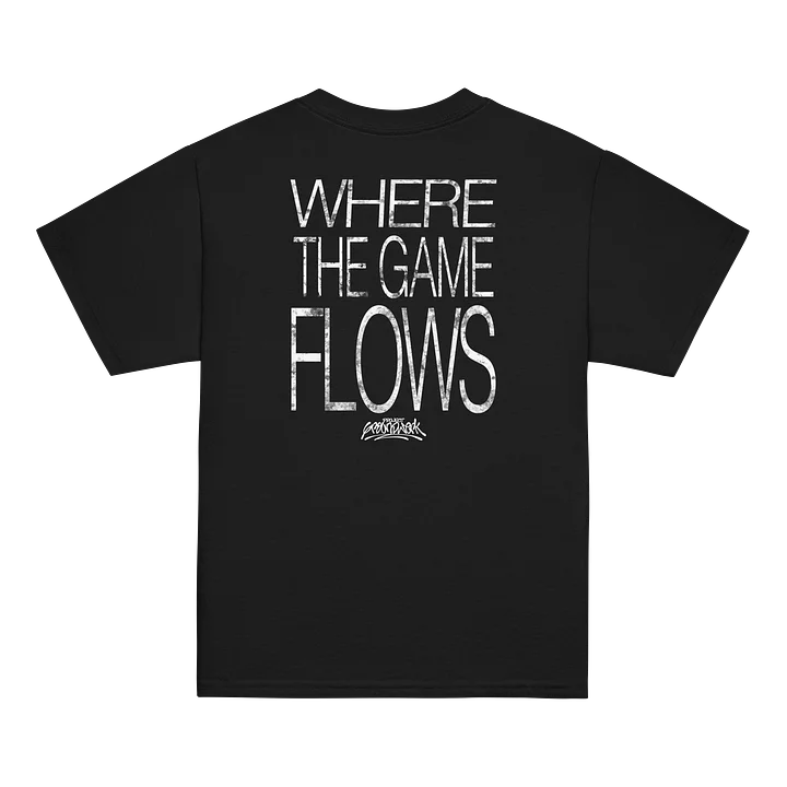 Where the Game Flows Youth Classic (Front/Back) Black Tee product image (1)