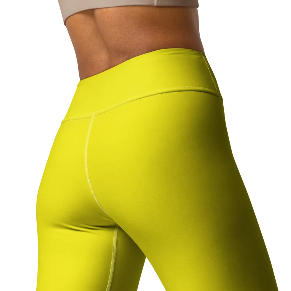 Lemon Yellow High-Waist Leggings product image (7)