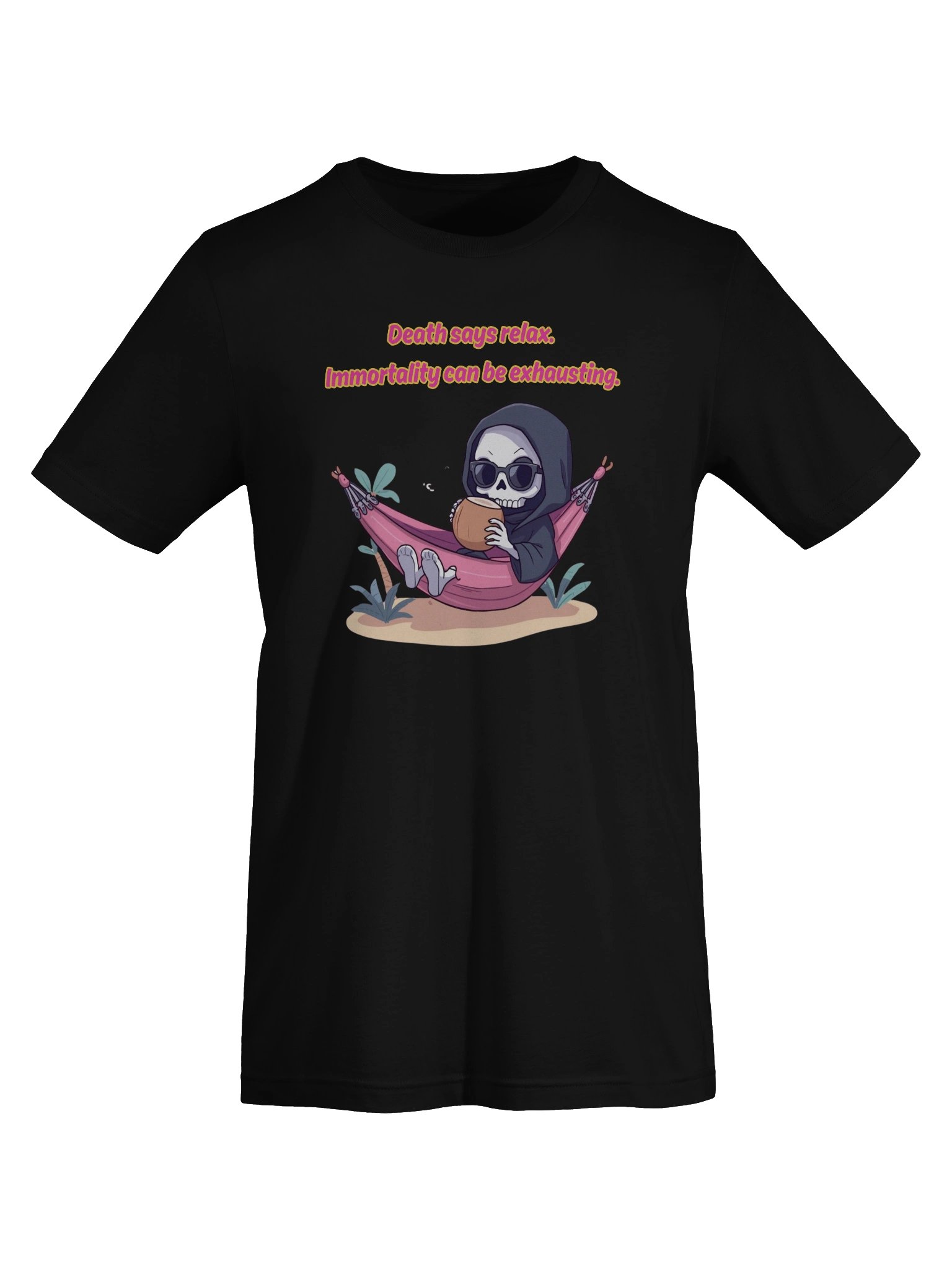 Death Says Relax Graphic Tee product image (49)