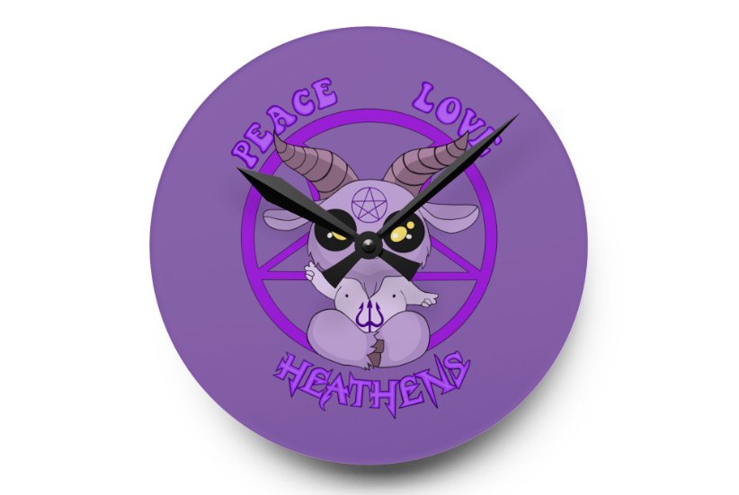 Peace, Love Heathens Wall Clock product image (10)