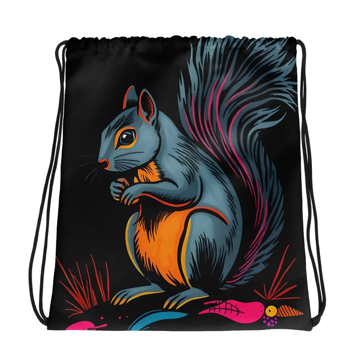 Vibrant Squirrel All-Over Drawstring Bag product image (1)