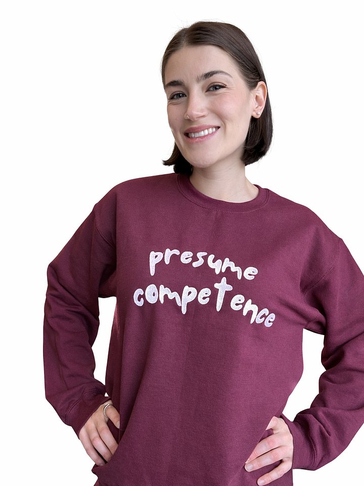 Presume Competence Embroidered Crewneck product image (1)