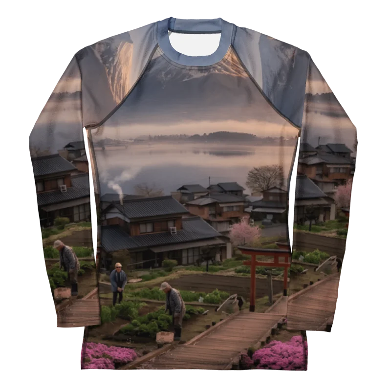Women's Mount Fuji Long Sleeve Rash Guard | UPF 50+ Sun Protection product image (1)