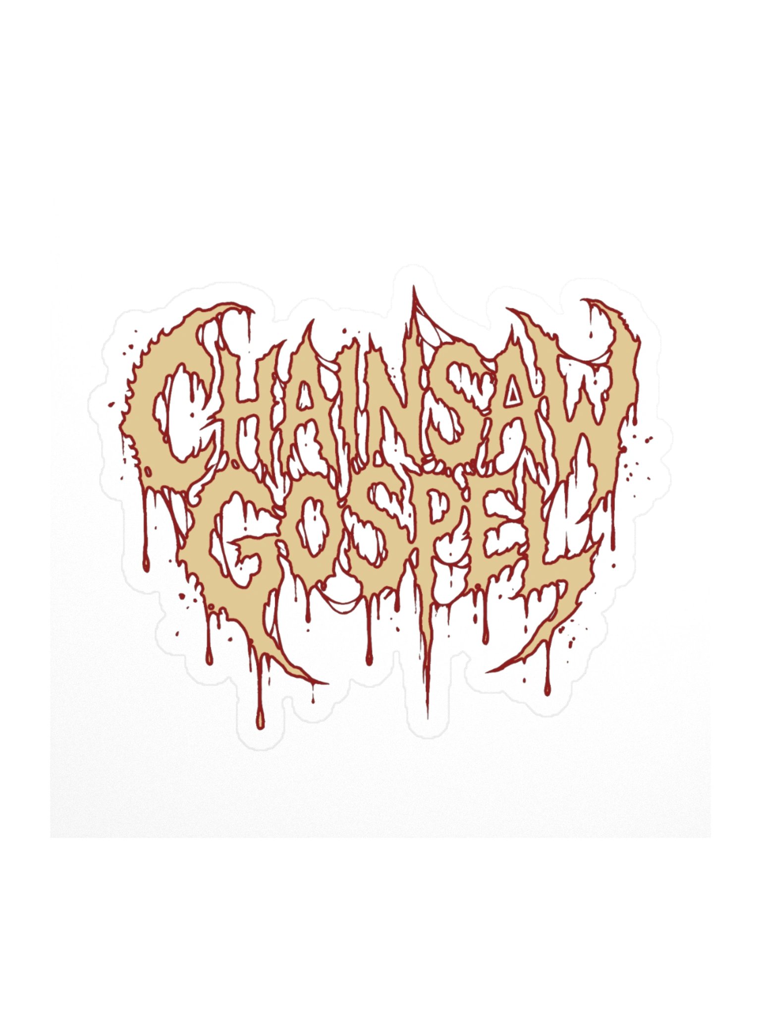 CHAINSAW GOSPEL — Kiss-cut Logo sticker product image (1)