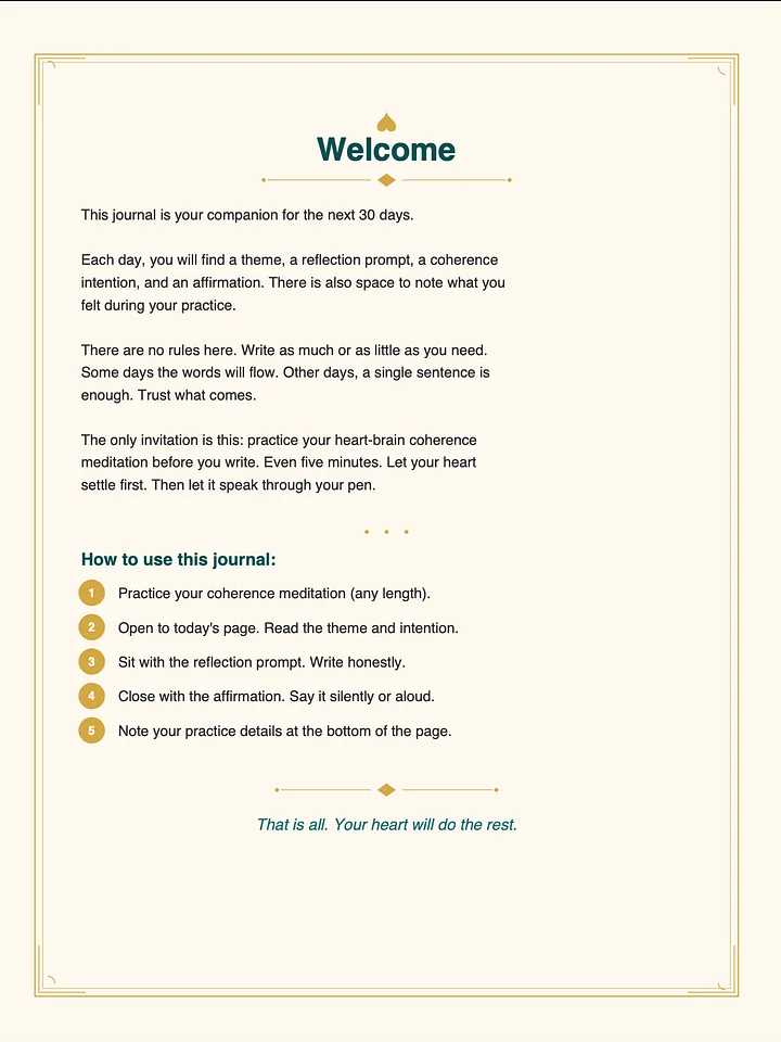 30 Days of Heart Coherence — A Guided Journal product image (2)