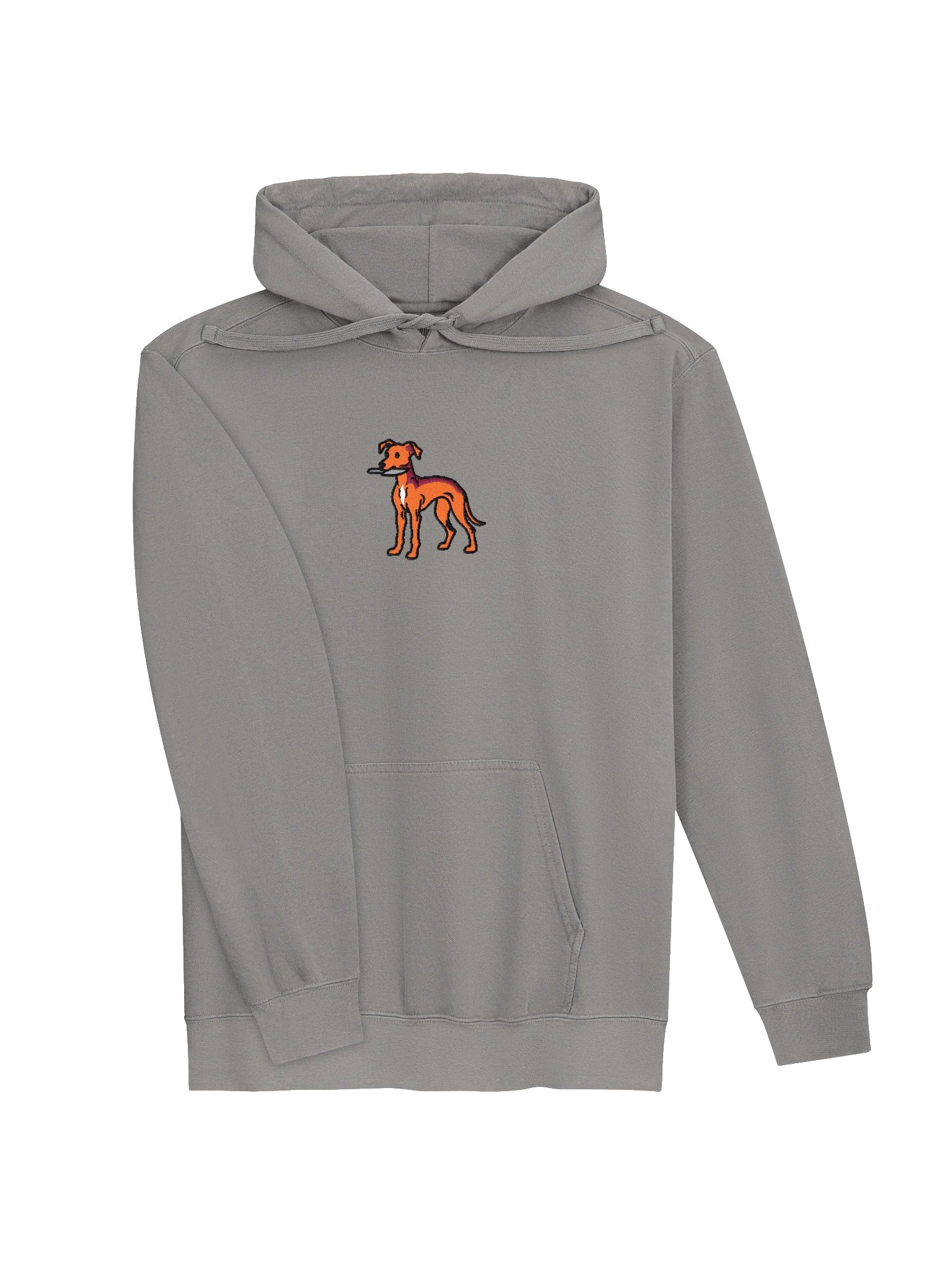 Funny Chibi-Style Whippet(Red) Embroidered Premium Hoodie product image (35)