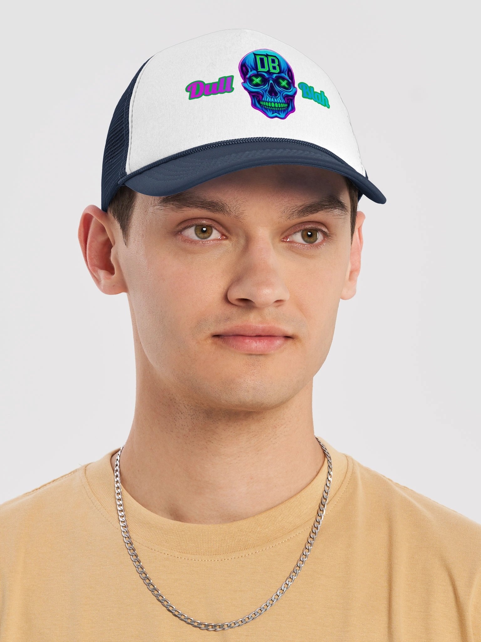 "DullBlah Trucker Hat" Valucap Foam Trucker Hat product image (5)