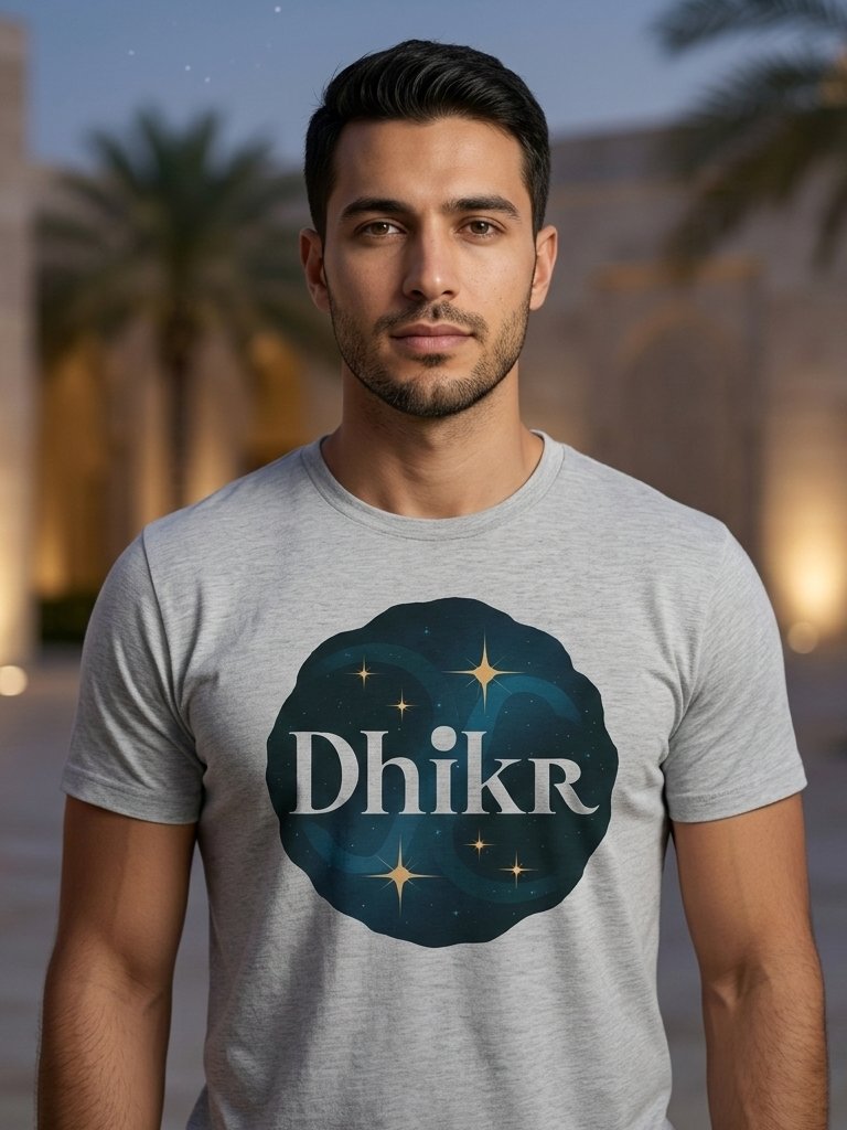 Dhikr T-Shirt | Islamic Remembrance Tee | Celestial Muslim Spiritual Streetwear product image (1)