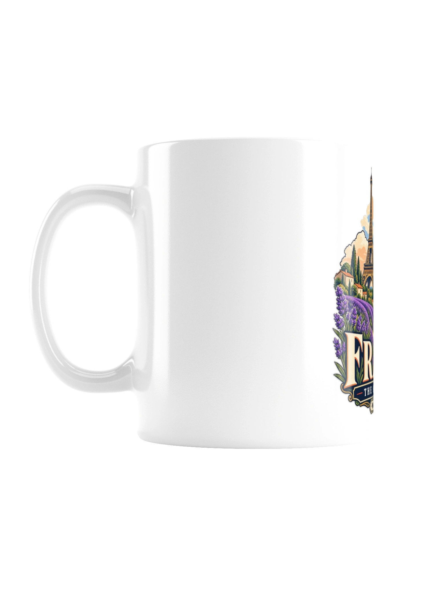 France Eiffel Tower & Lavender Ceramic Coffee Mug | WanderOdd product image (2)