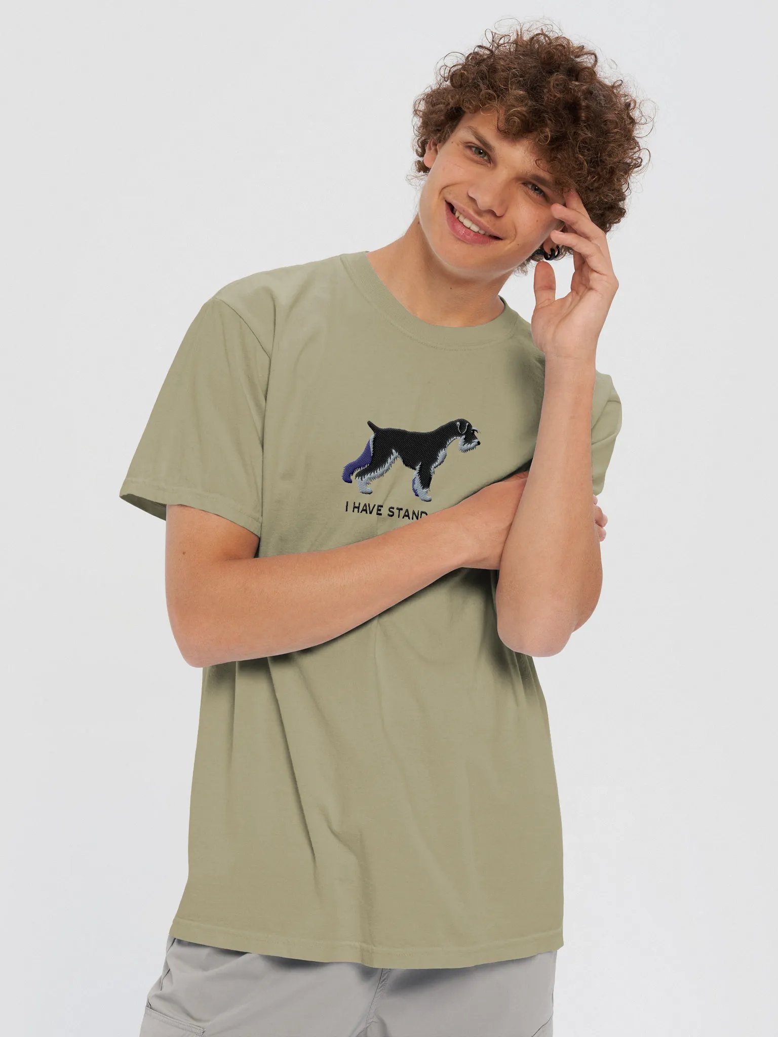I Have Standards T-Shirt(Embroidered) of a Standard Schnauzer(Black & Silver) product image (2)