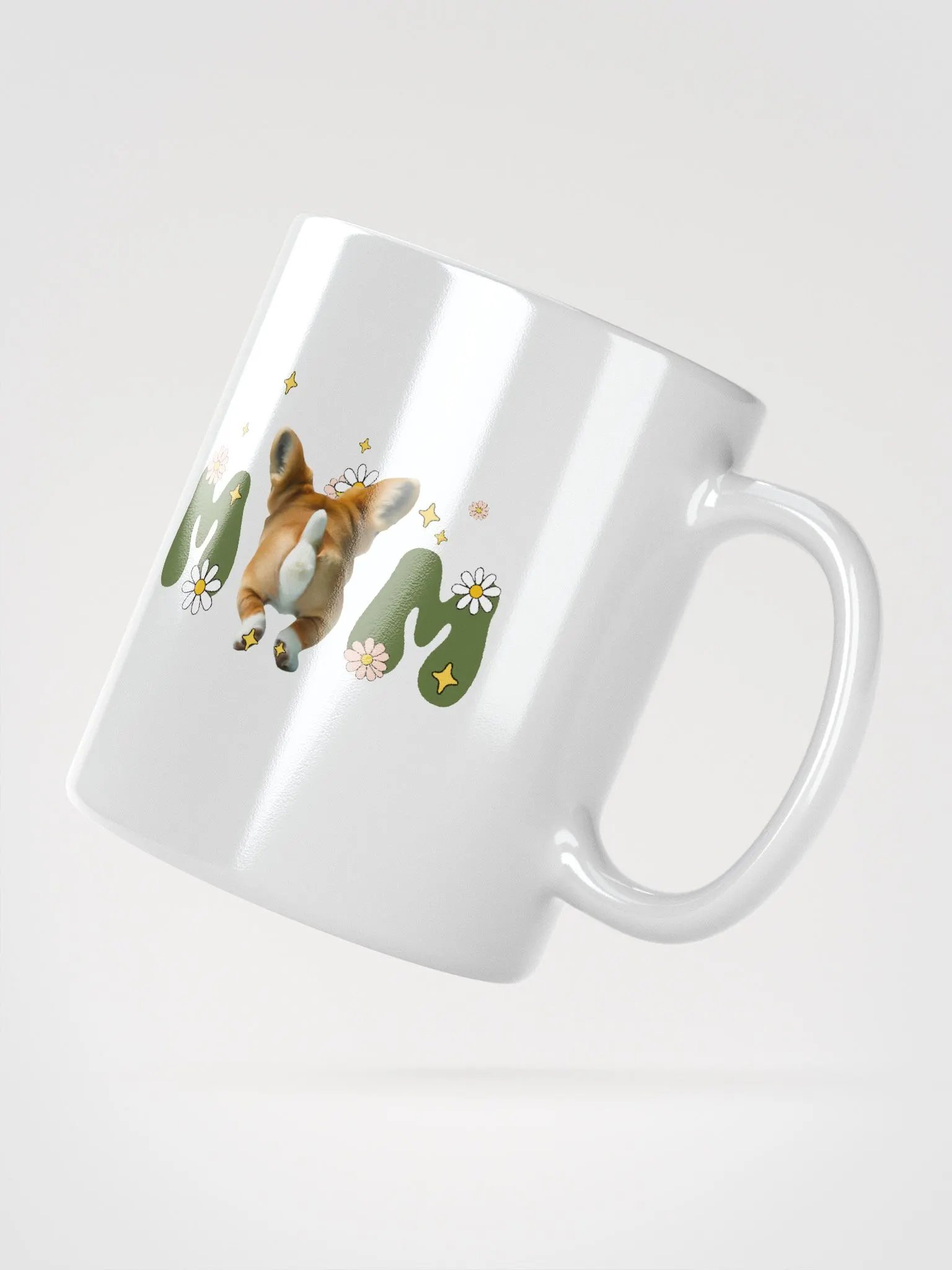 Corgi mom retro white coffee mug product image (7)