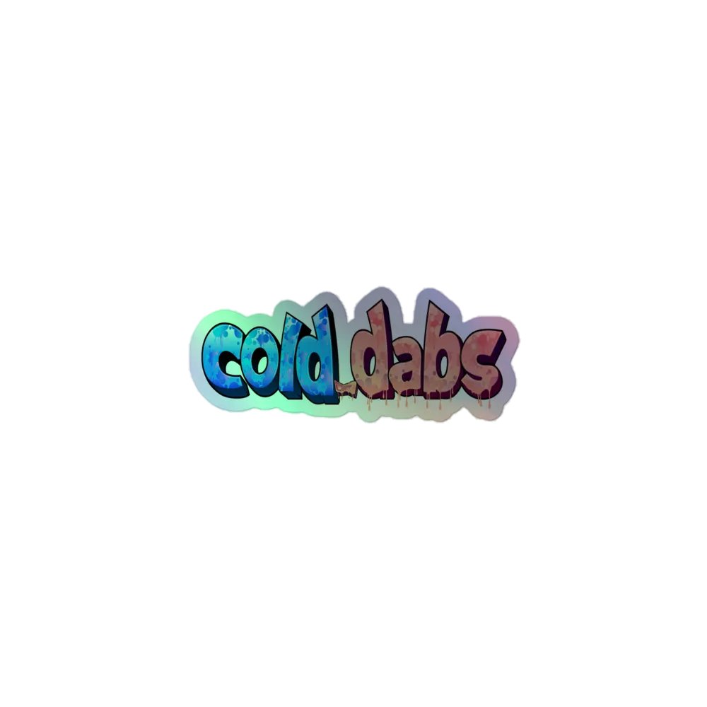 "cold_dabs" holographic sticker product image (1)