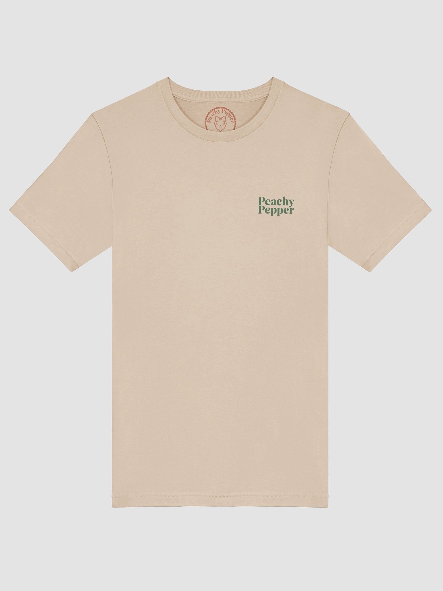 Retro Warped Green Peachy Pepper T-Shirt - Soft Earthy product image (5)