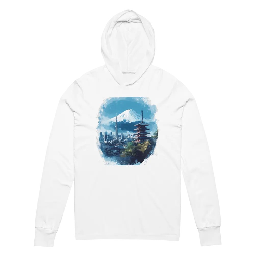 Tokyo Skyline Hooded Tee – Mount Fuji & City Vibes product image (7)