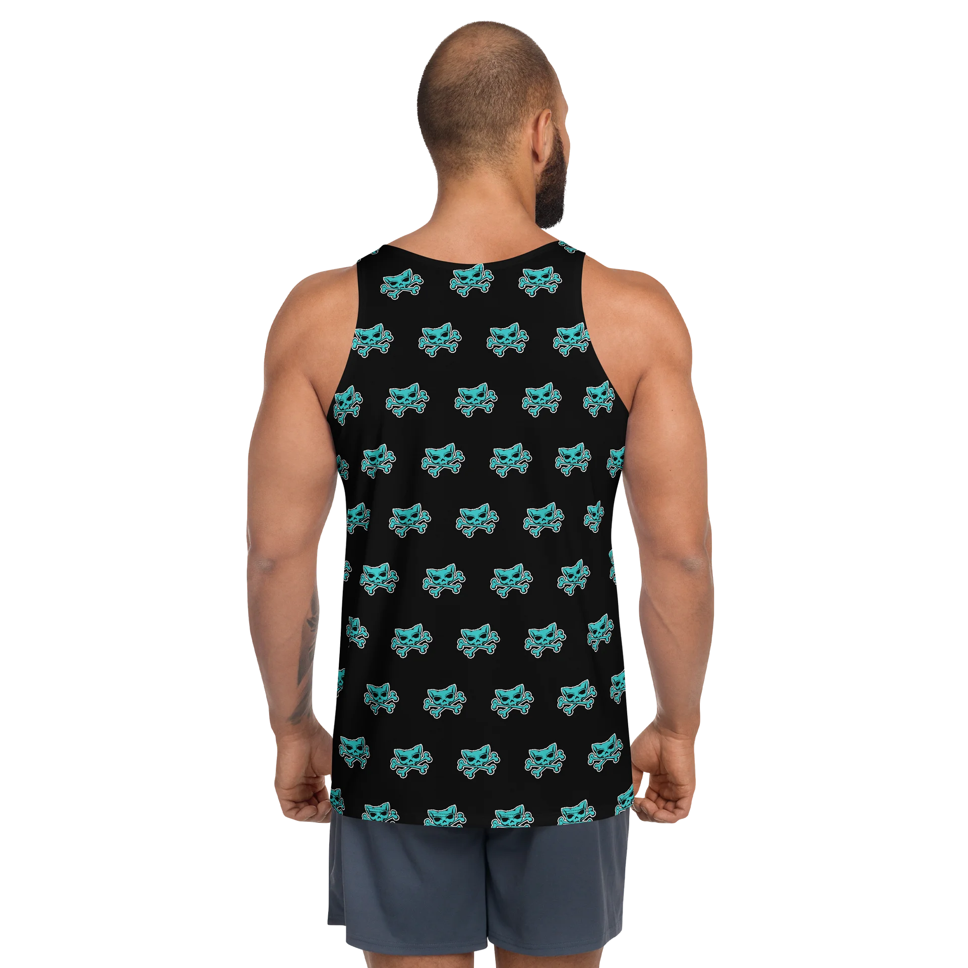 Turquoise Skull Designer Tank Top product image (4)
