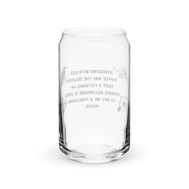 Noir Crow & Rose Skull Can Glass product image (2)