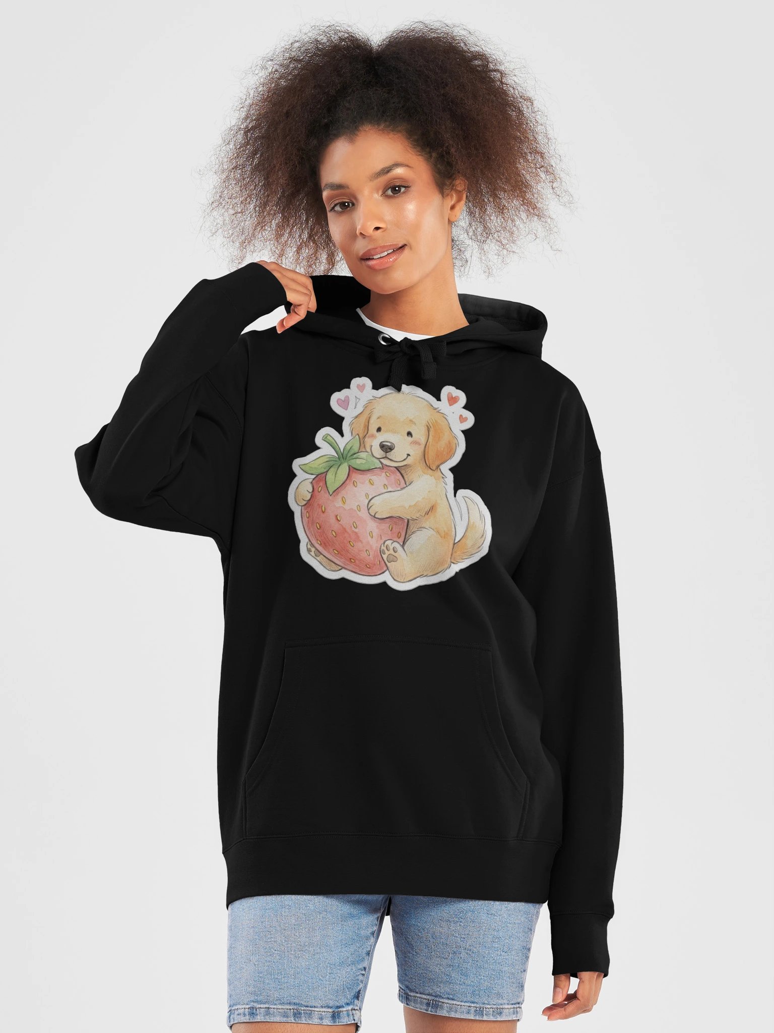 Strawberry Hug Golden Hoodie product image (17)