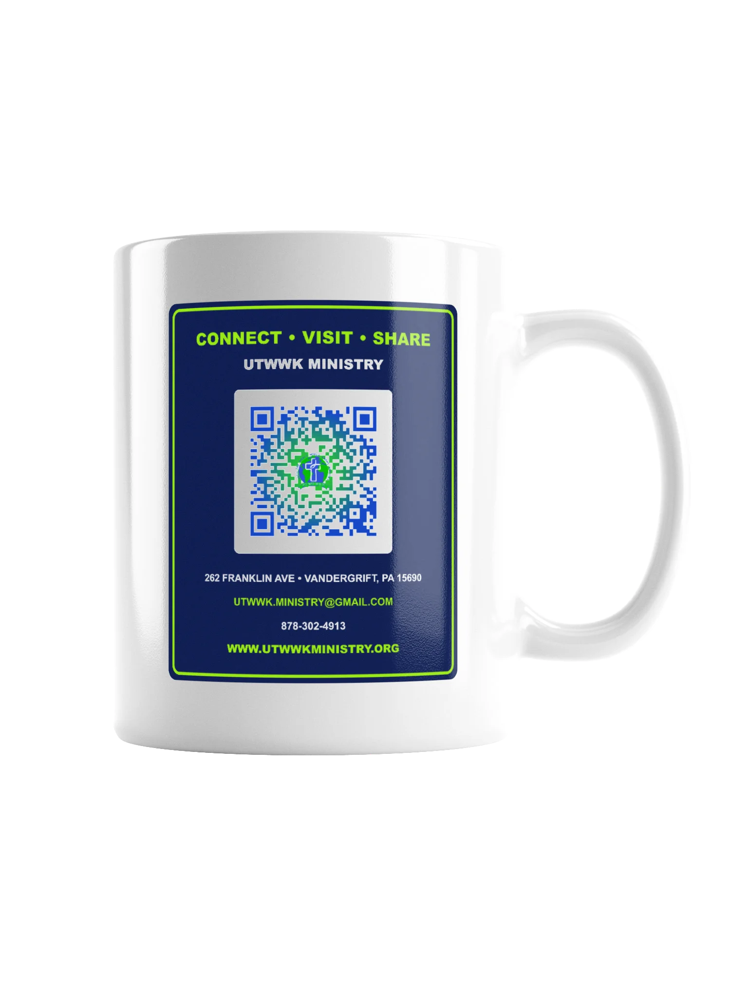 Saved. Sent. Serving. White Glossy Mug product image (3)